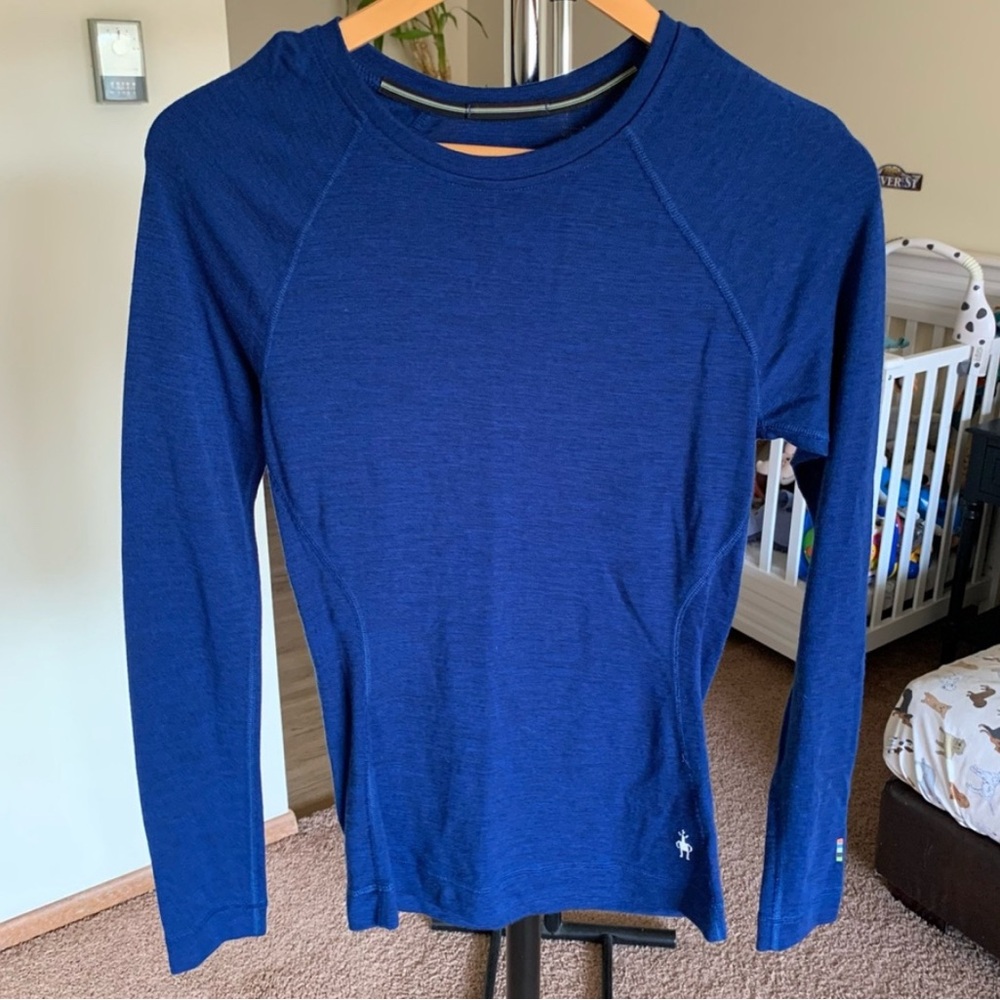 Smartwool 100% Merino Wool 250 Blue Long Sleeve Shirt